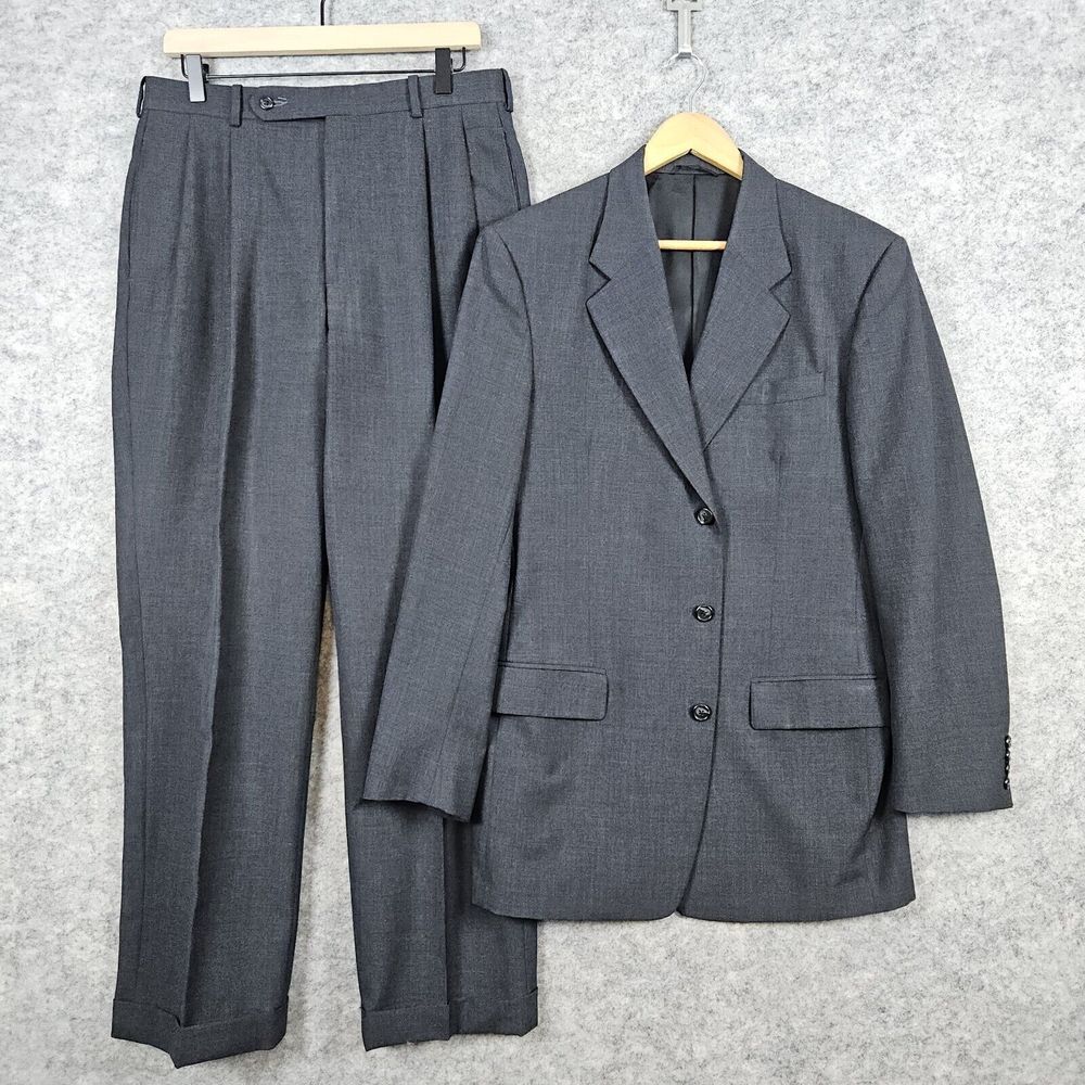 Executive Apparel‎ Franklin TN 2-Pc Tailored Suit Blazer Size 43L Slacks 32x31